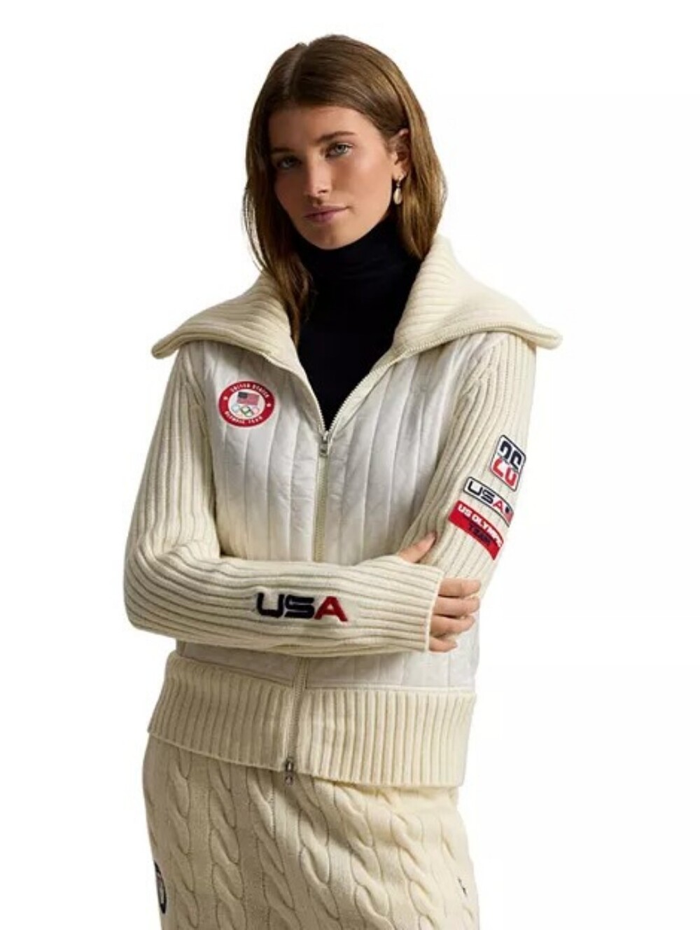 Polo Ralph Lauren Team USA Hybrid Wool Zip Sweater | M